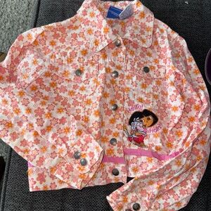 Y2K VtG Floral Dora the explorer Kids Jacket